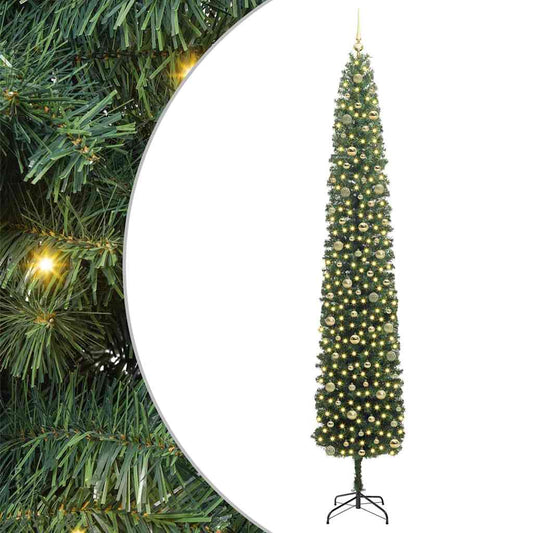 Künstlicher Weihnachtsbaum mit 300 LEDs mit Ständer Grün 270 cm