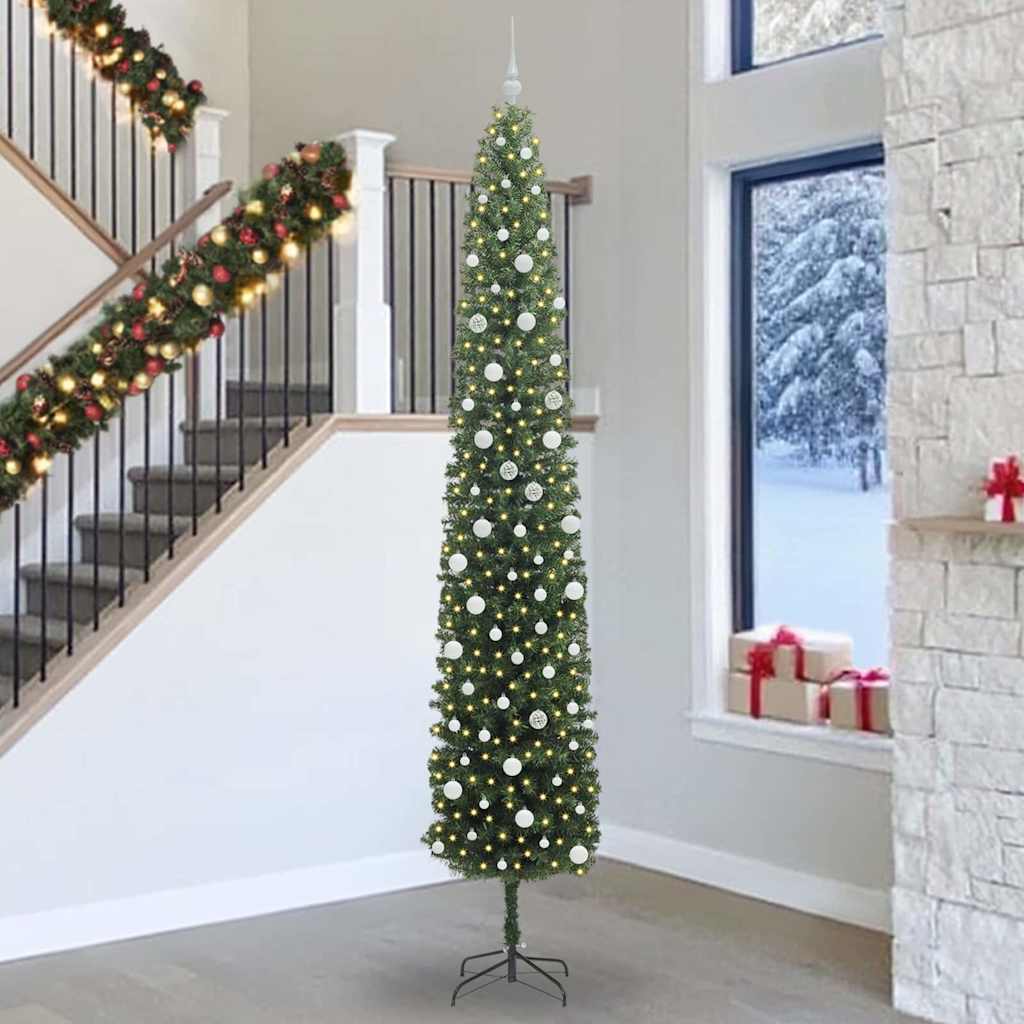 Künstlicher Weihnachtsbaum mit 300 LEDs mit Ständer Grün 300 cm