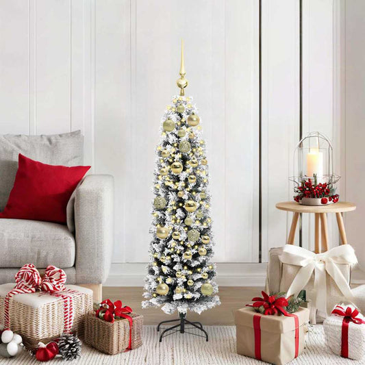 Künstlicher Weihnachtsbaum mit 150 LEDs mit Ständer Grün 120 cm
