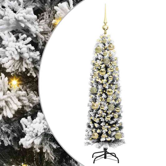 Künstlicher Weihnachtsbaum mit 150 LEDs mit Ständer Grün 120 cm