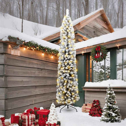 Künstlicher Weihnachtsbaum mit 300 LEDs mit Ständer Grün 240 cm