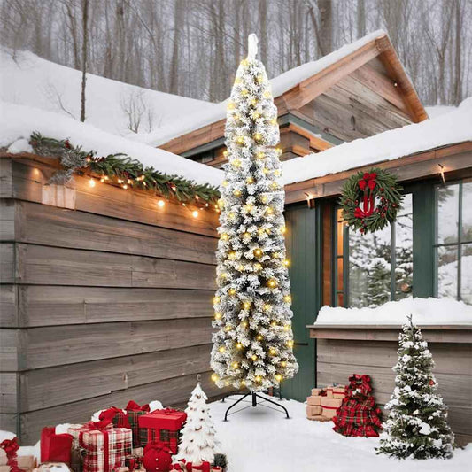 Künstlicher Weihnachtsbaum mit 300 LEDs mit Ständer Grün 240 cm
