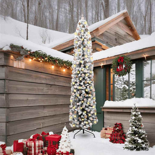 Künstlicher Weihnachtsbaum mit 300 LEDs mit Ständer Grün 240 cm