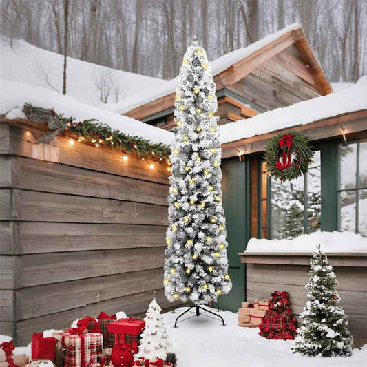 Künstlicher Weihnachtsbaum mit 300 LEDs mit Ständer Grün 240 cm