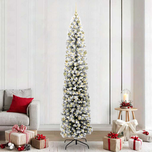 Künstlicher Weihnachtsbaum mit 300 LEDs mit Ständer Grün 240 cm