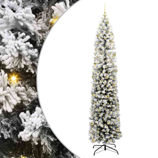 Künstlicher Weihnachtsbaum mit 300 LEDs mit Ständer Grün 240 cm