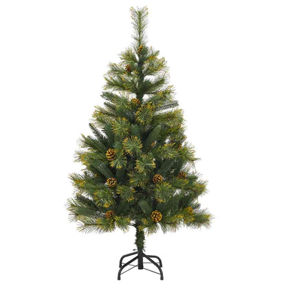 Künstlicher klappbarer Weihnachtsbaum mit Tannenzapfen 150 cm