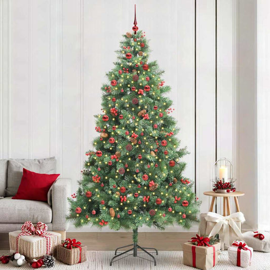Künstlicher Weihnachtsbaum Grün 240 cm PVC und Metall
