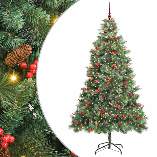 Künstlicher Weihnachtsbaum Grün 240 cm PVC und Metall