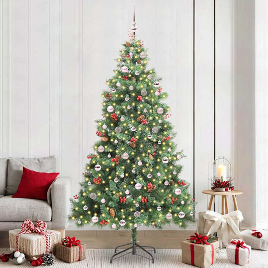 Künstlicher Weihnachtsbaum Grün 240 cm PVC und Metall