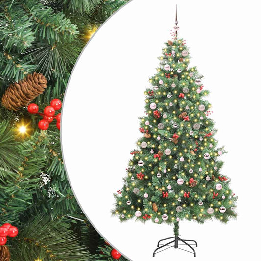 Künstlicher Weihnachtsbaum Grün 240 cm PVC und Metall