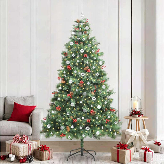 Künstlicher Weihnachtsbaum Grün 240 cm PVC und Metall