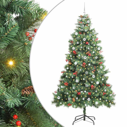 Künstlicher Weihnachtsbaum Grün 240 cm PVC und Metall