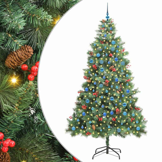 Künstlicher Weihnachtsbaum Grün 240 cm PVC und Metall