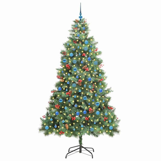 Künstlicher Weihnachtsbaum Grün 240 cm PVC und Metall