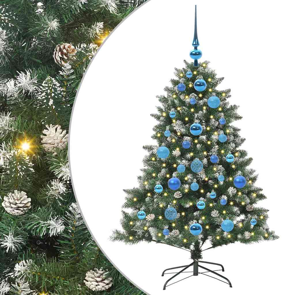 Künstlicher Weihnachtsbaum mit 150 LEDs mit Ständer Grün 120 cm