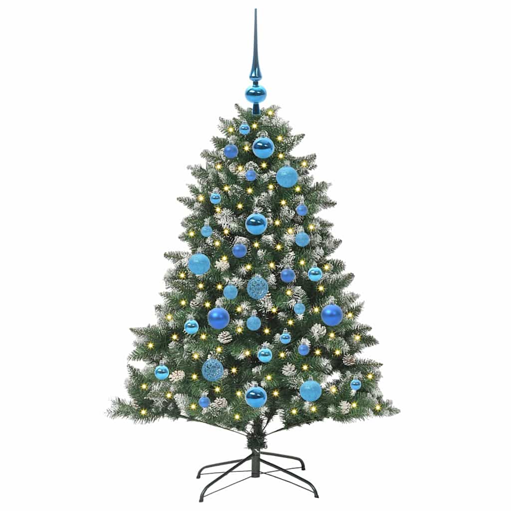 Künstlicher Weihnachtsbaum mit 150 LEDs mit Ständer Grün 120 cm