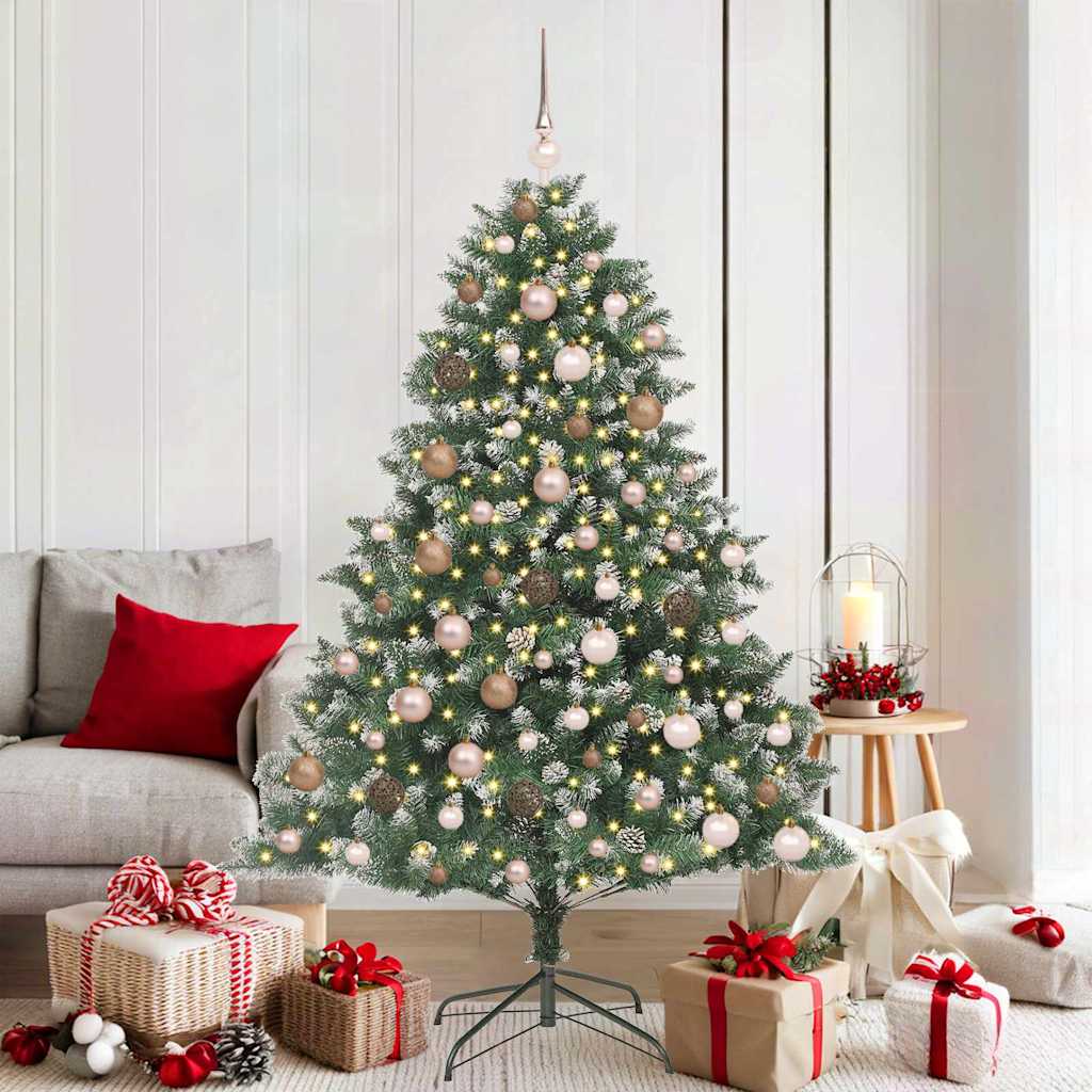 Künstlicher Weihnachtsbaum mit 300 LEDs Grün 126 x 126 x 180 cm
