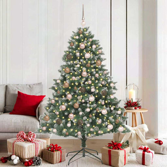 Künstlicher Weihnachtsbaum mit 300 LEDs Grün 126 x 126 x 180 cm