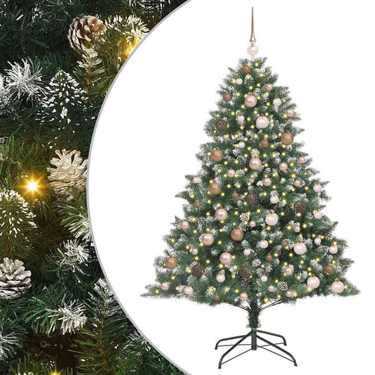 Künstlicher Weihnachtsbaum mit 300 LEDs Grün 126 x 126 x 180 cm