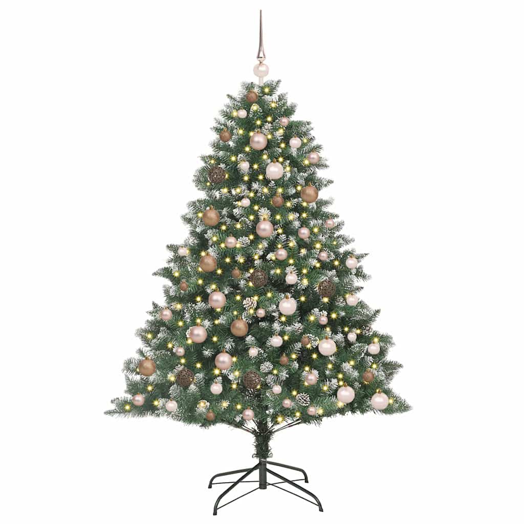Künstlicher Weihnachtsbaum mit 300 LEDs Grün 126 x 126 x 180 cm