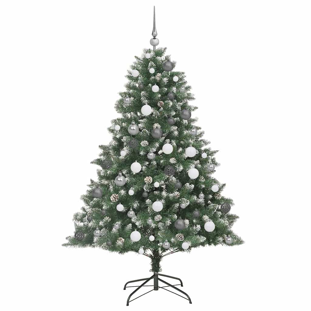 Künstlicher Weihnachtsbaum mit 300 LEDs Grün 126 x 126 x 180 cm