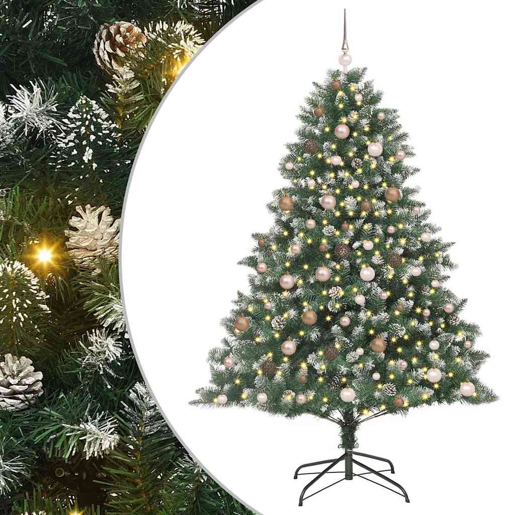 Künstlicher Weihnachtsbaum mit 300 LEDs Grün 140 x 140 x 210 cm