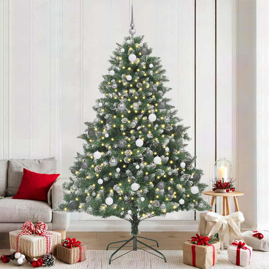 Künstlicher Weihnachtsbaum mit 300 LEDs Grün 140 x 140 x 210 cm