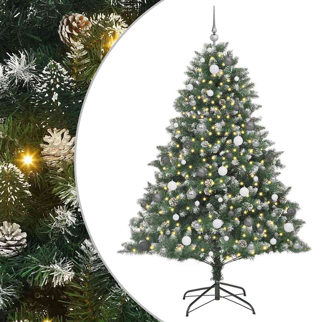 Künstlicher Weihnachtsbaum mit 300 LEDs Grün 140 x 140 x 210 cm