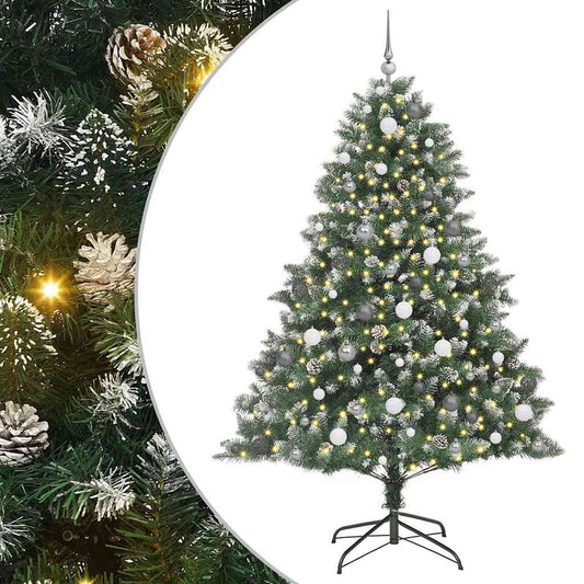 Künstlicher Weihnachtsbaum mit 300 LEDs Grün 140 x 140 x 210 cm
