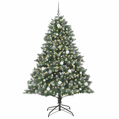 Künstlicher Weihnachtsbaum mit 300 LEDs Grün 140 x 140 x 210 cm
