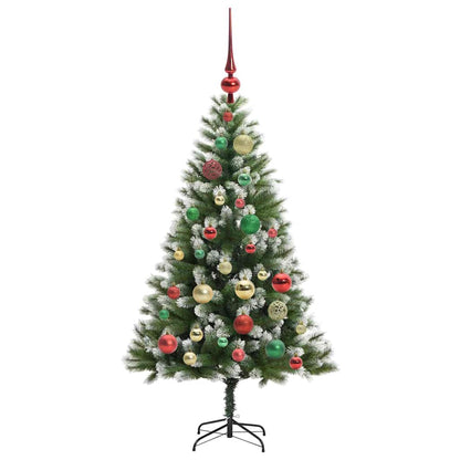 Künstlicher schwenkbarer Weihnachtsbaum mit flockigem Schnee