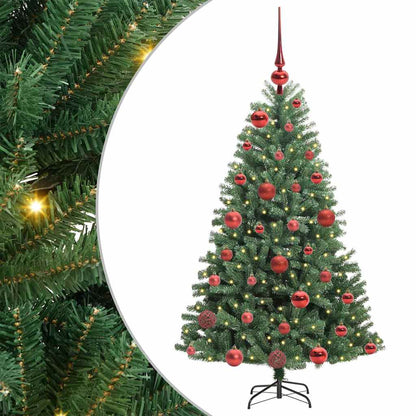 Künstlicher klappbarer Weihnachtsbaum mit 150 LEDs Grün 120 cm