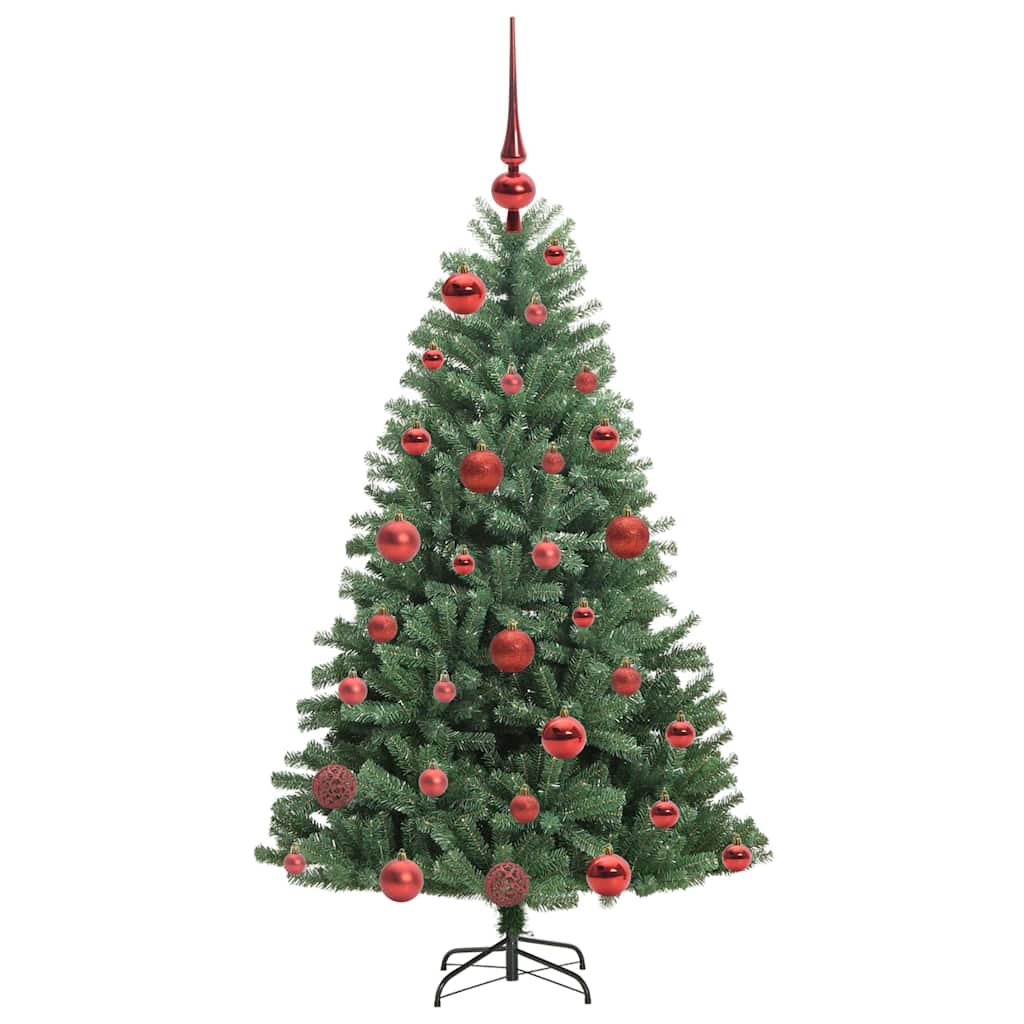 Künstlicher klappbarer Weihnachtsbaum mit 150 LEDs Grün 120 cm