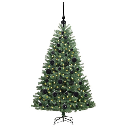 Künstlicher klappbarer Weihnachtsbaum mit 150 LEDs Grün 120 cm
