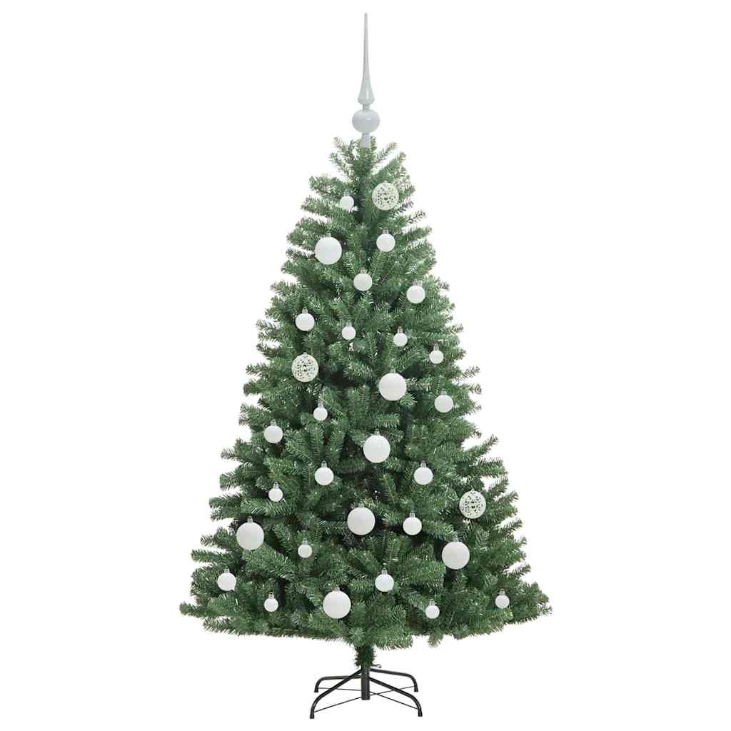 Künstlicher klappbarer Weihnachtsbaum mit 150 LEDs Grün 120 cm