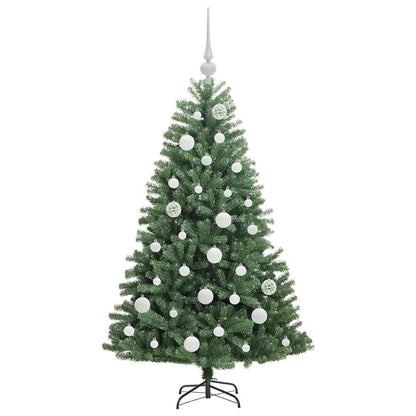 Künstlicher klappbarer Weihnachtsbaum mit 150 LEDs Grün 120 cm