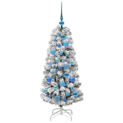Künstlicher klappbarer Weihnachtsbaum Grün und Weiß 120 cm