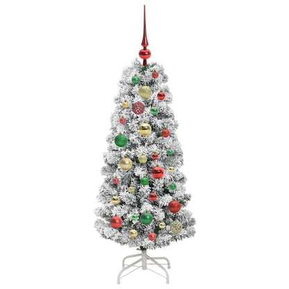 Künstlicher klappbarer Weihnachtsbaum Grün und Weiß 120 cm