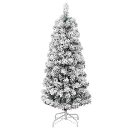 Künstlicher klappbarer Weihnachtsbaum Grün und Weiß 150 cm