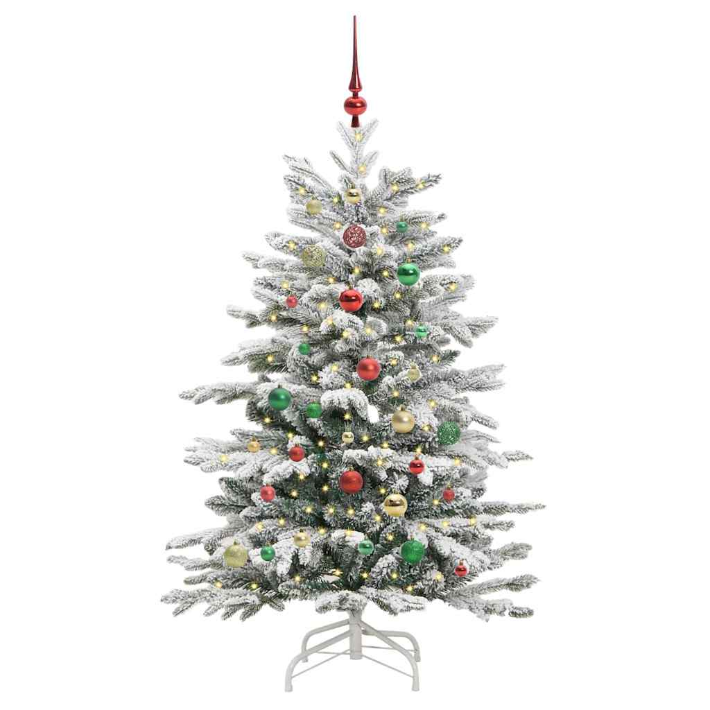 Künstlicher klappbarer Weihnachtsbaum Weiß 150 cm PE und PVC