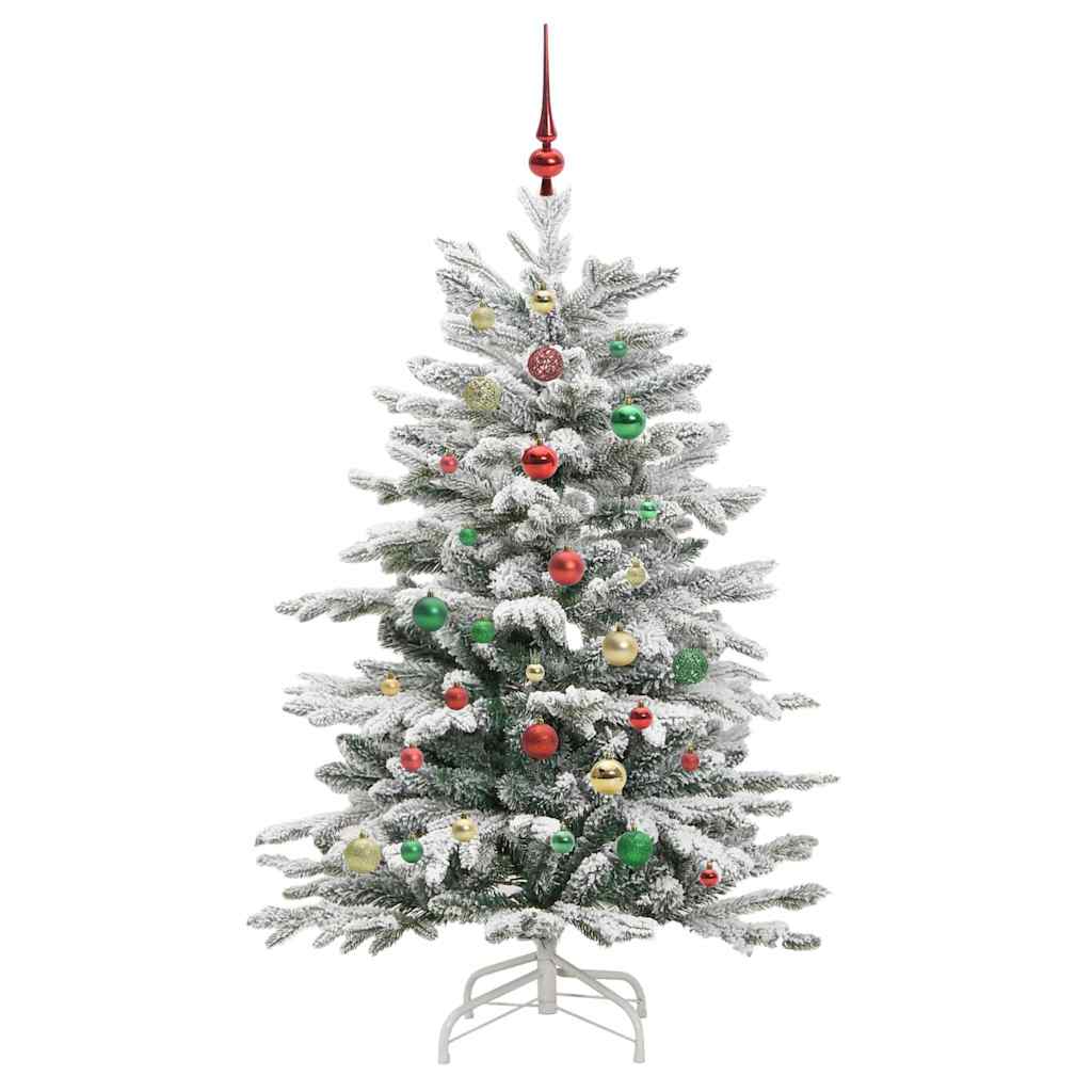 Künstlicher klappbarer Weihnachtsbaum Weiß 150 cm PE und PVC