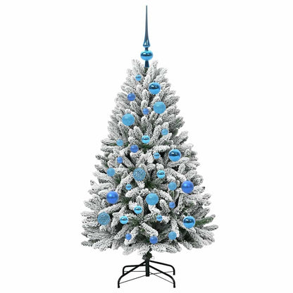 Künstlicher Weihnachtsbaum Grün und Weiß 120 cm PVC und Metall