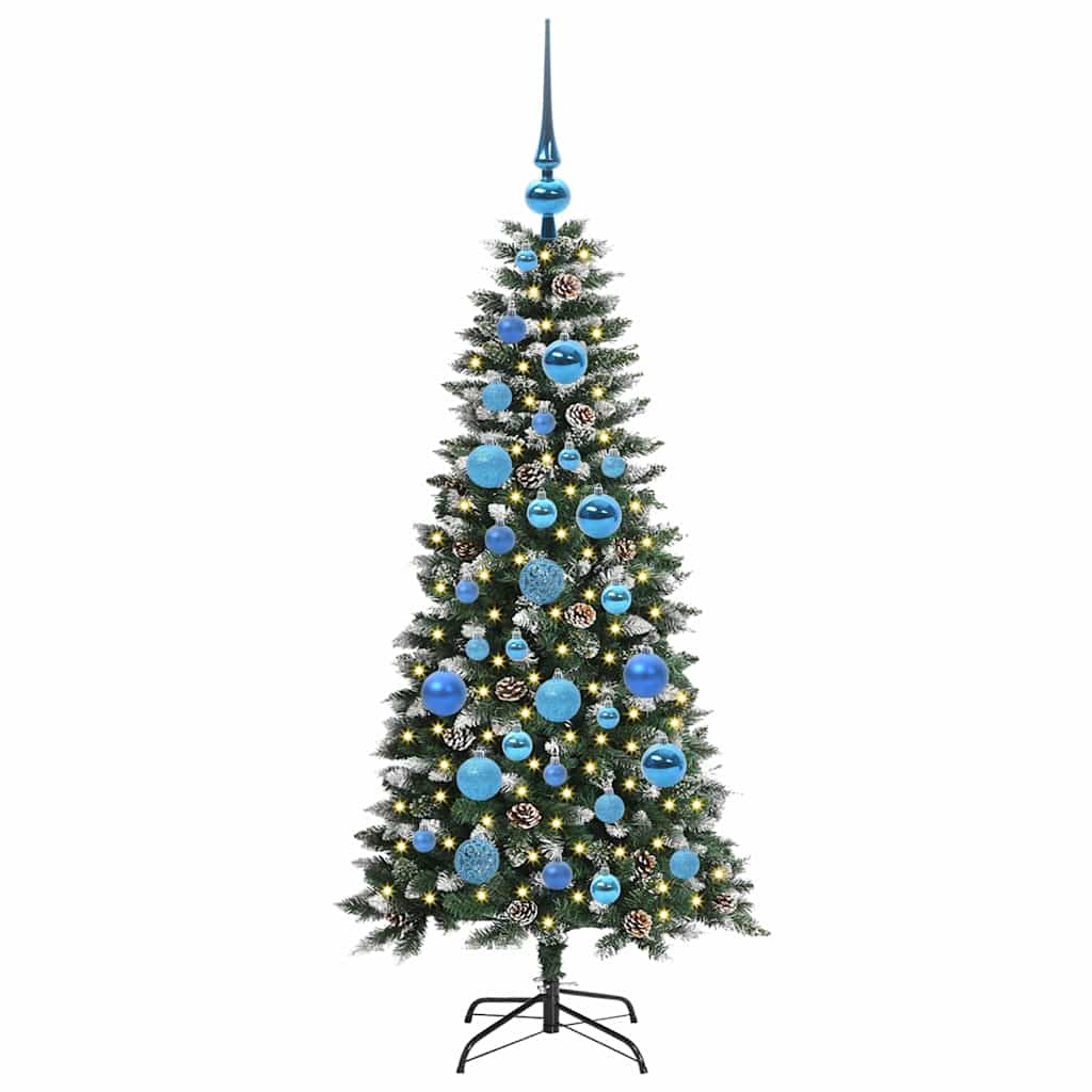 Künstlicher Weihnachtsbaum mit 150 LEDs mit Ständer Grün 120 cm
