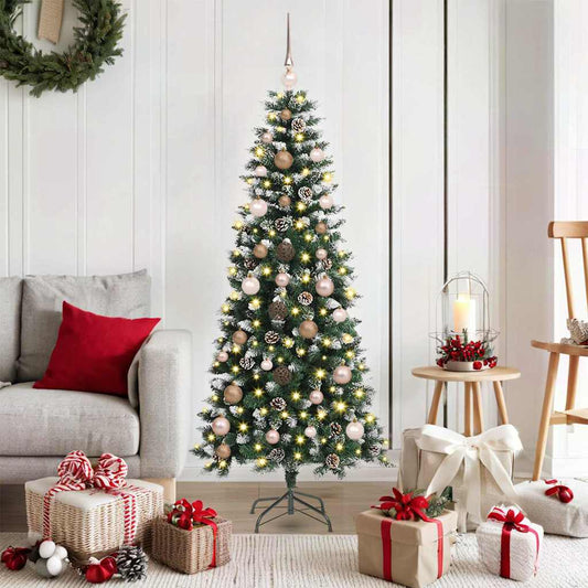Künstlicher Weihnachtsbaum mit 150 LEDs Grün 66 x 66 x 150 cm