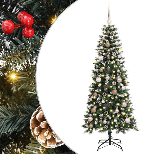 Künstlicher Weihnachtsbaum mit 150 LEDs Grün 66 x 66 x 150 cm