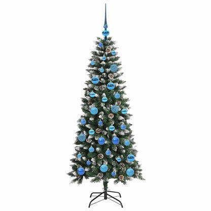 Künstlicher Weihnachtsbaum mit 150 LEDs mit Ständer Grün 150 cm