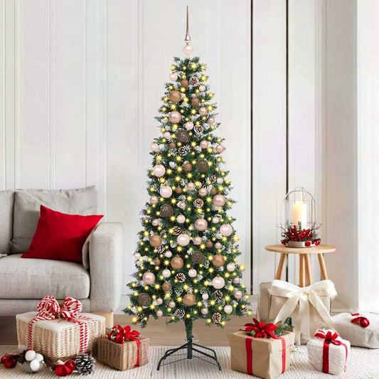 Künstlicher Weihnachtsbaum mit 300 LEDs Grün 76 x 76 x 180 cm