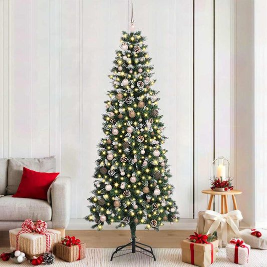 Künstlicher Weihnachtsbaum mit 300 LEDs Grün 86 x 86 x 210 cm