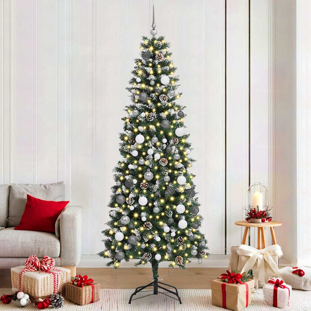 Künstlicher Weihnachtsbaum mit 300 LEDs Grün 86 x 86 x 210 cm